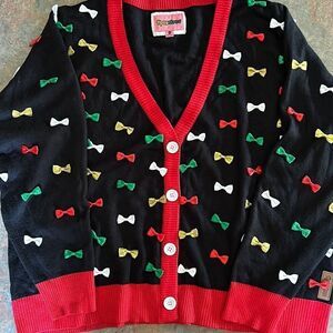 Tipsy Elves XXL Bow Tie Christmas Cardigan Sweater Men Woman